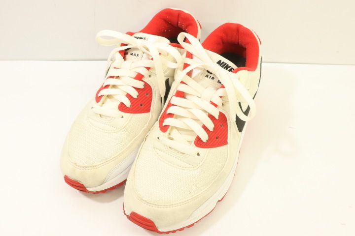 【中古】 NIKE メンズシューズ 26.5cm AIR MAX 90 By You NIKE 26.5cm 白 ホワイト ロゴ