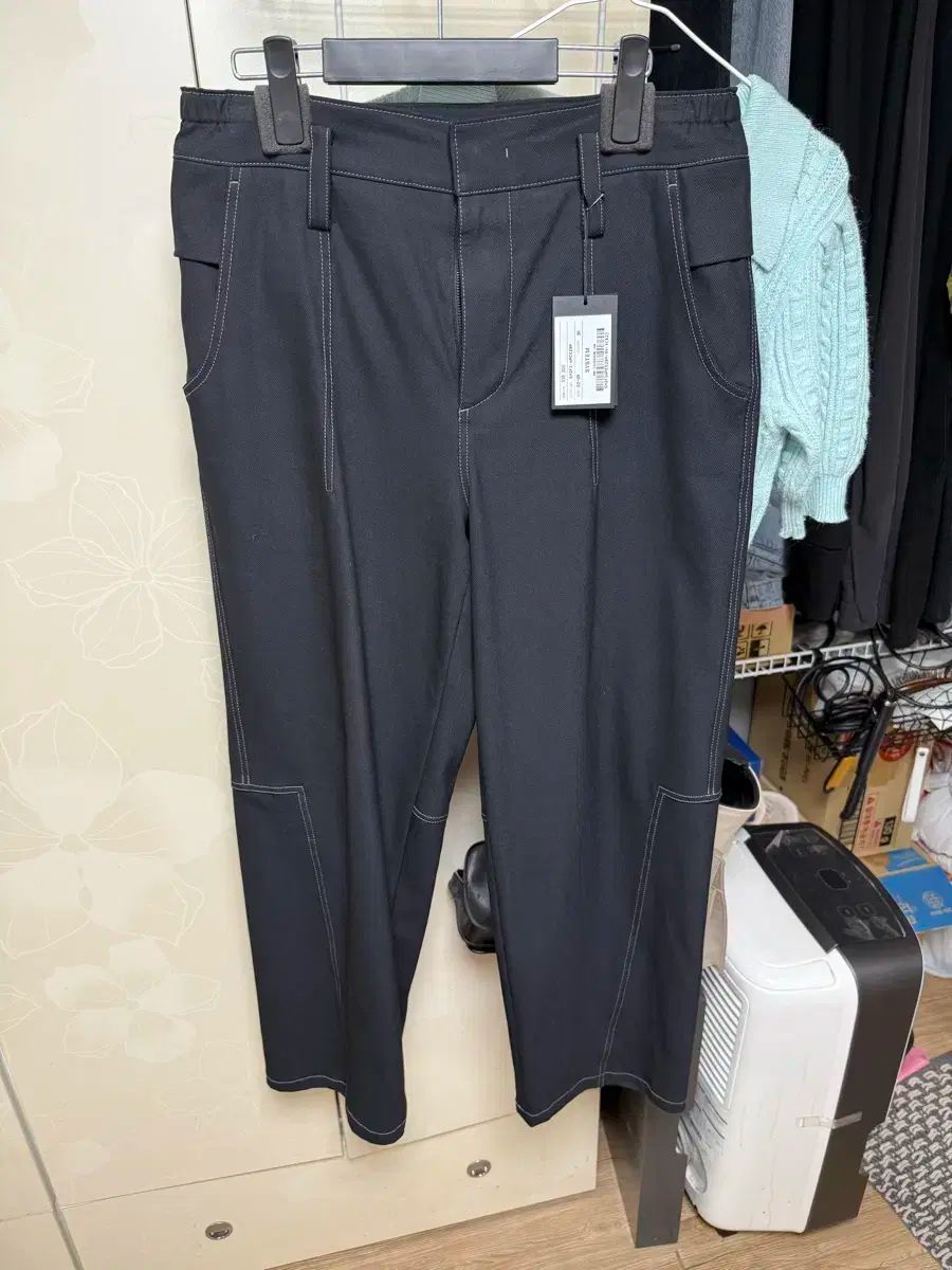 SYSTEM homme システムオム ステッチ ライン ワイド パンツ