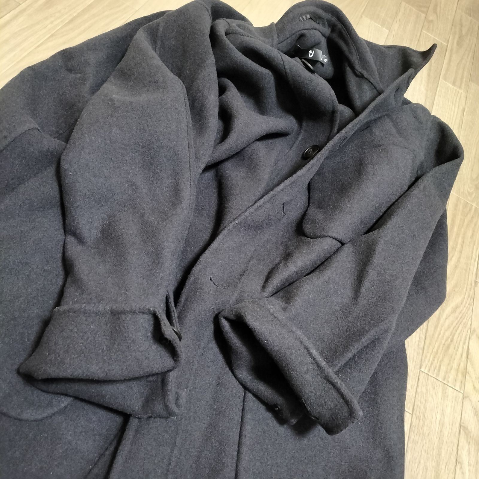 美品 UNIQLO＋J ユニクロ ジルサンダー ウールブレンドジャケット L UNIQLO - ユニクロ ＋Jジルサンダーウールブレンドテーラード
