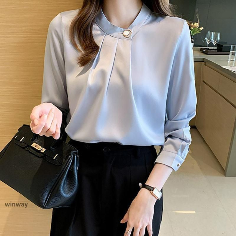 ブラウス 長袖 レディース シャツ トップス シフォン 春秋 カットソー 入学式 オフィス 通勤 スーツ 事務服 インナー ビジネス カジュアル ブラウス 長袖 レディース シャツ トップス シフォン 春秋