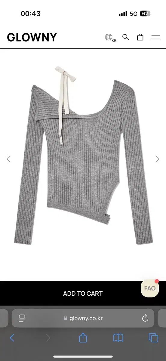GLOWNY(グロウニー) ISA ASYMMETRICAL KNIT アイサ ニット GLOWNY(グロウニー) ISA ASYMMETRICAL KNIT アイサ ニット