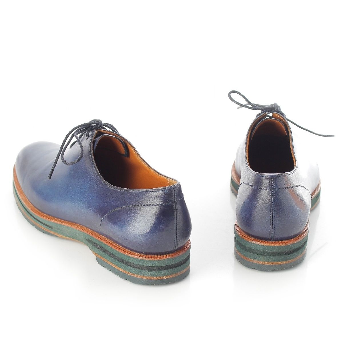 ベルルッティ レザー アレッシオ レースアップ ドレスシューズ ブルー