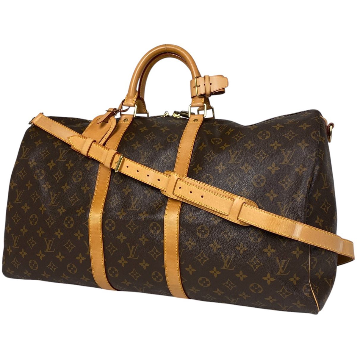 ルイ ヴィトン Louis Vuitton キーポル バンドリエール 55 旅行 出張 2WAY ショルダーバッグ ボストンバッグ モノグラム ブラウン M41414 レディース