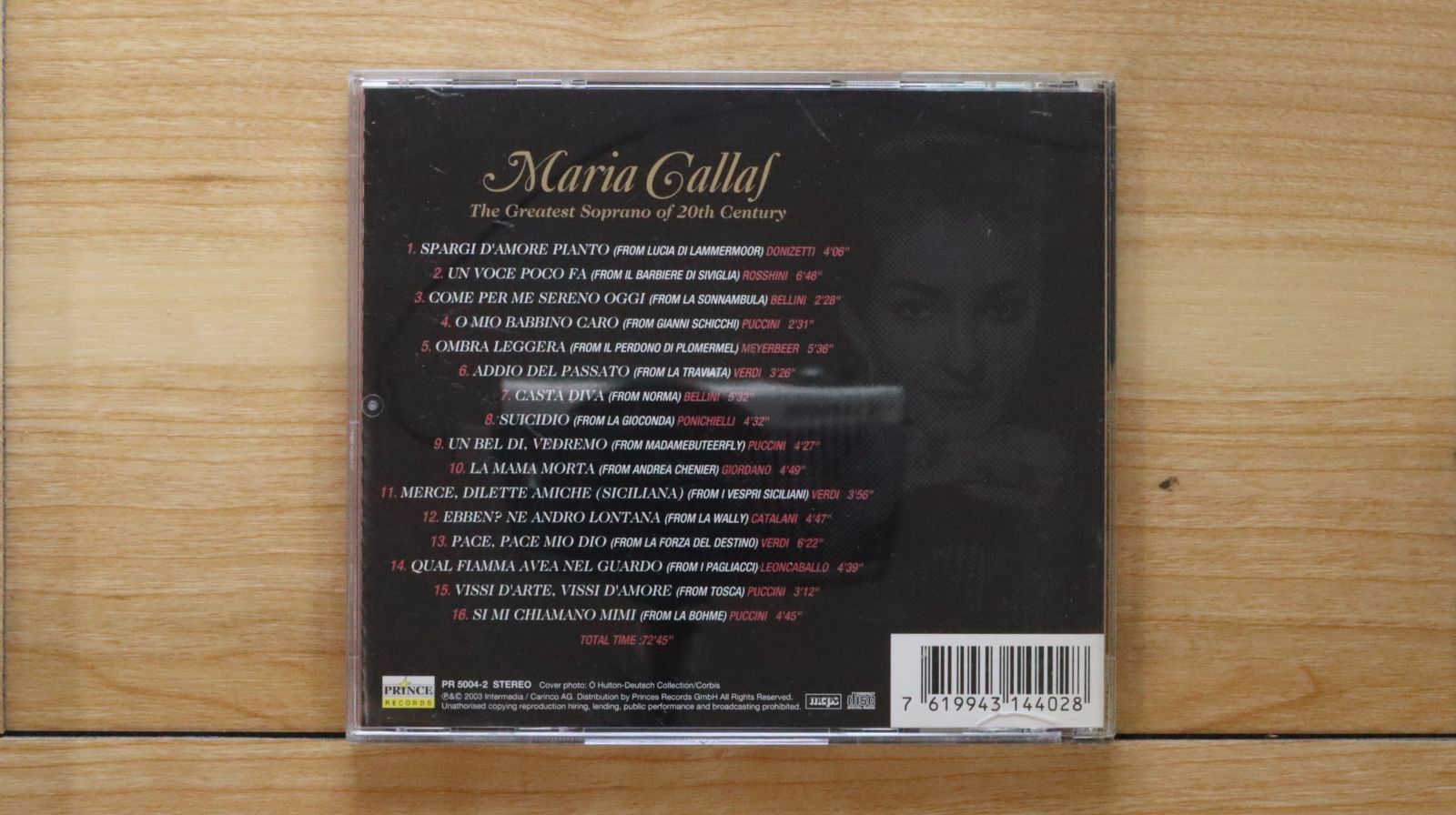 中古CD☆マリア・カラス/Maria Callas□ Un Bel Di、 Vedremo