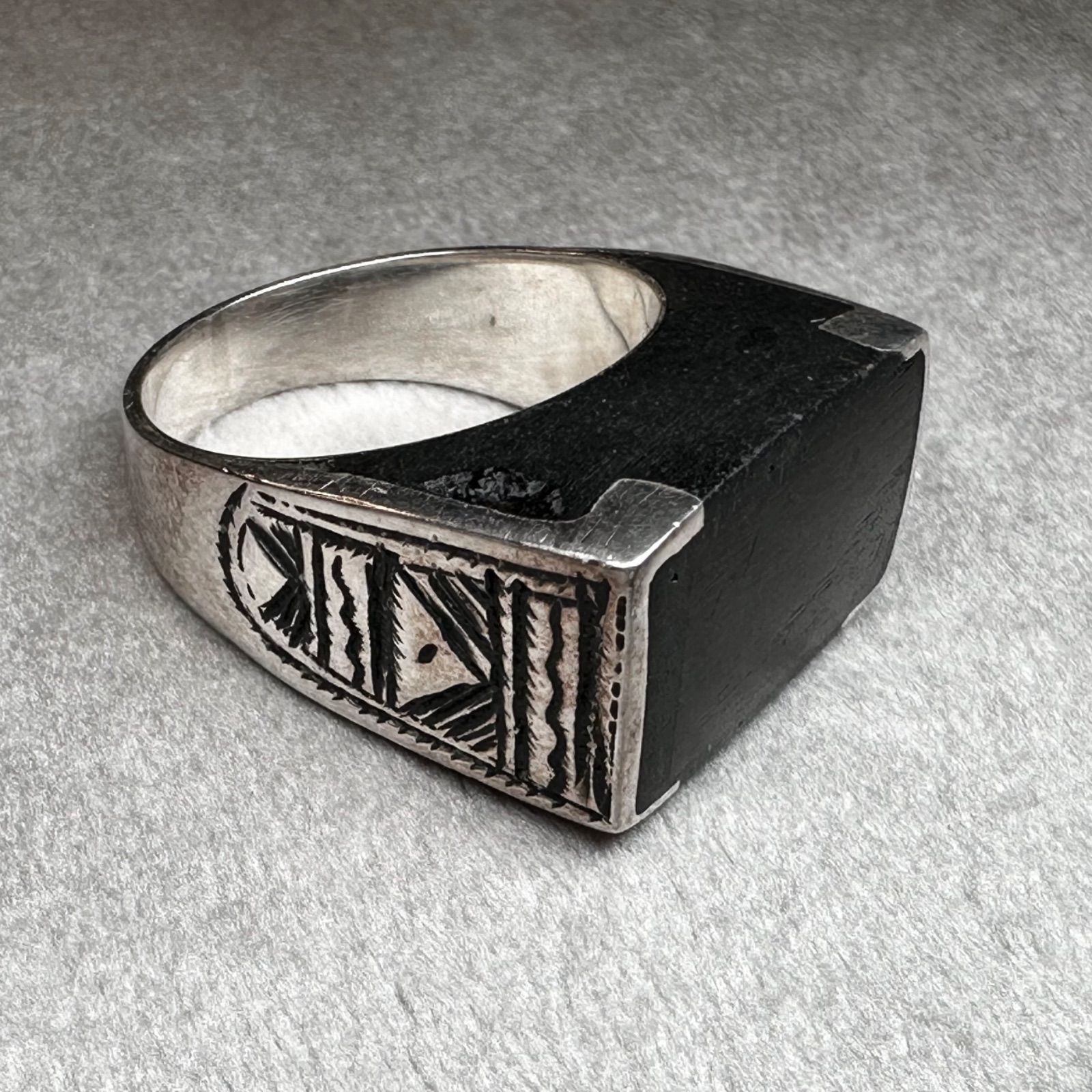 Touareg Silver × Ebony Wood 23 トゥアレグシルバー × エボニーウッド Ring 約23号