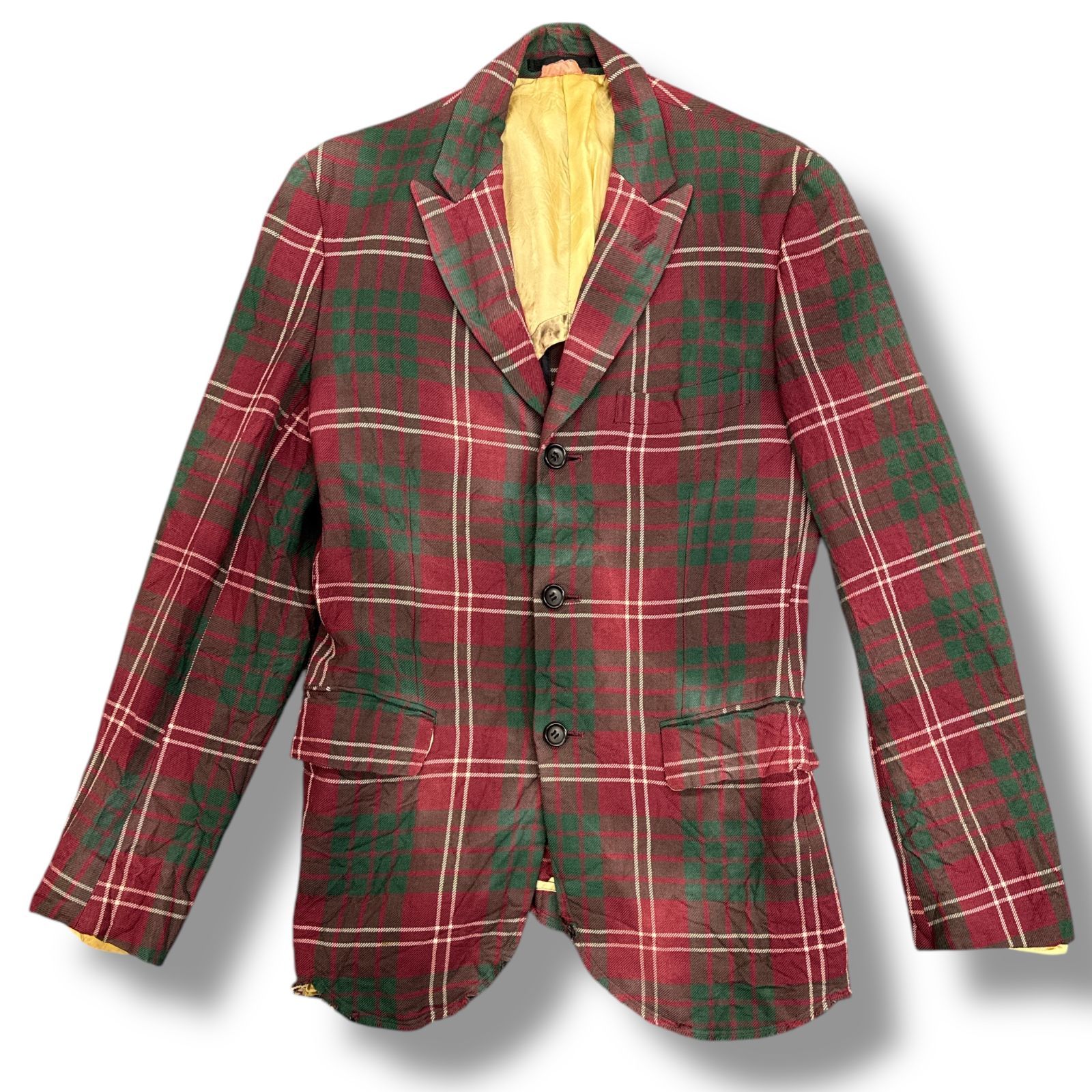 コムデギャルソンオムプリュス 08AW テーラードジャケット チェック