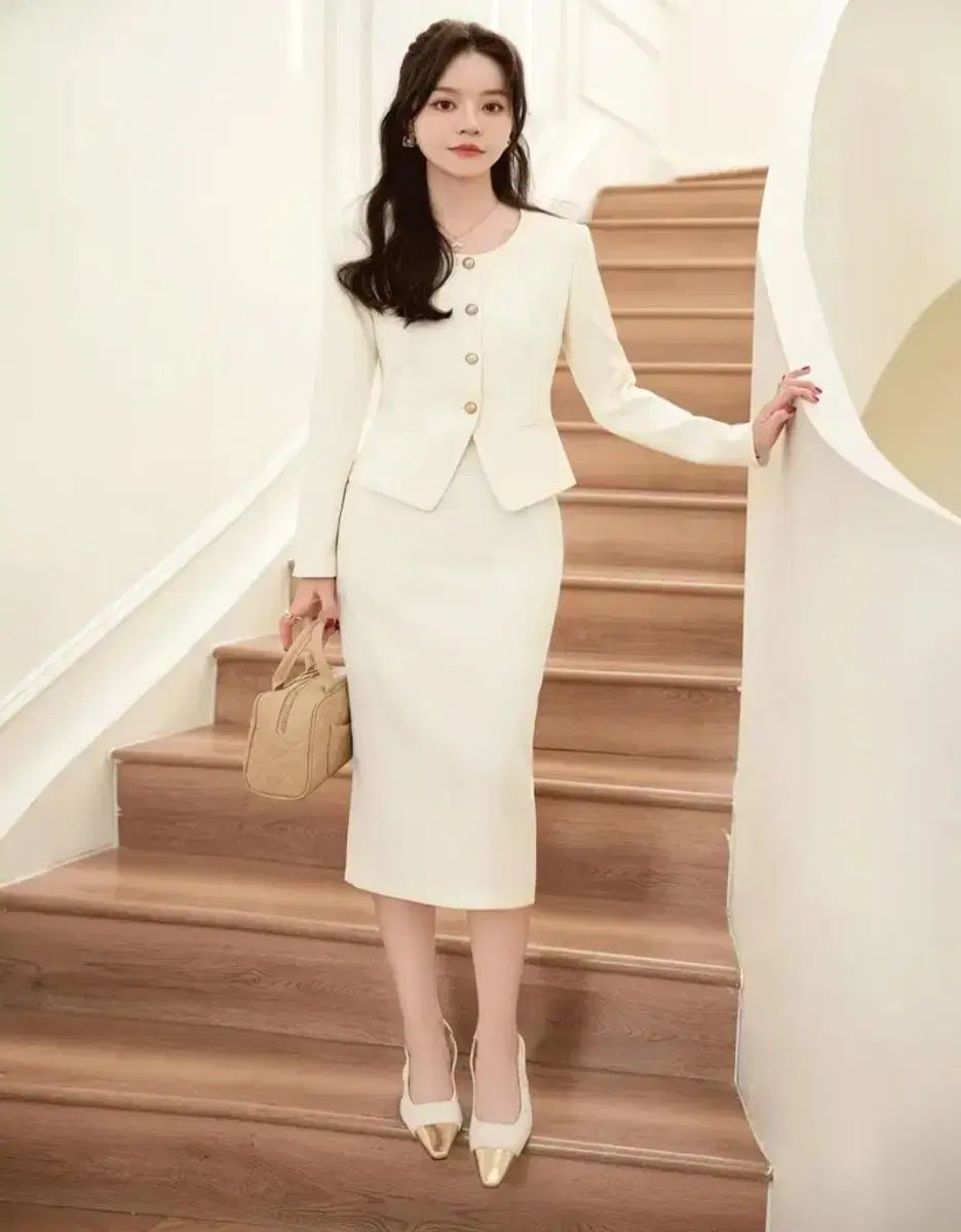 新商品 アイボリー スプリングスーツセット 77
