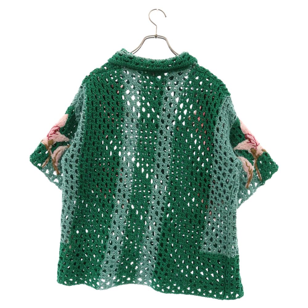 ✨希少✨　VALENTINO フローラルエンブロイダリー クロシェットシャツ VALENTINO - VALENTINO ヴァレンチノ Floral Embroidered