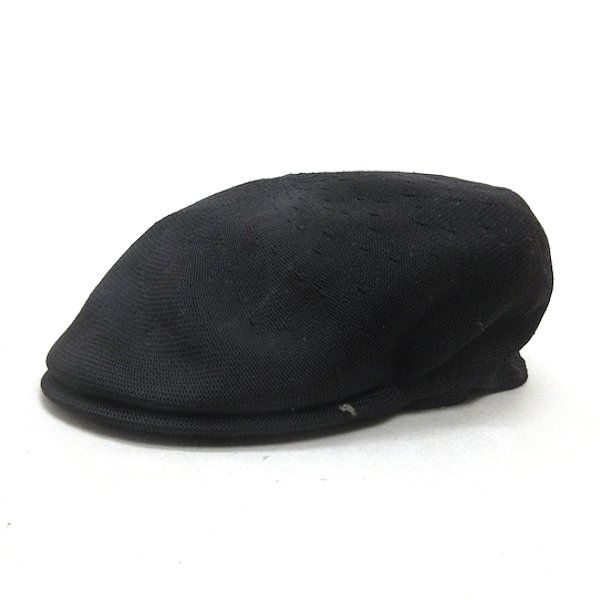 G■カンゴール/KANGOL サマーニット ハンチングベレー/帽子【58cm】黒/men's/103【中古】■