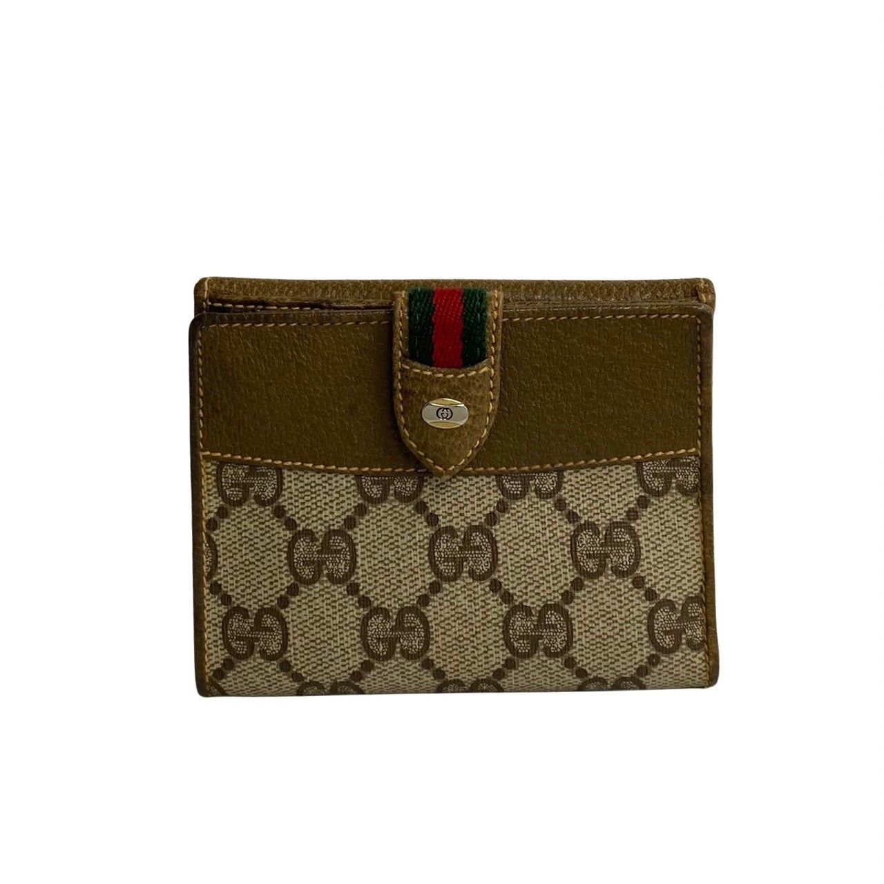 GUCCI グッチ レザー 二つ折り財布 ブラウン ヴィンテージ 長財布 