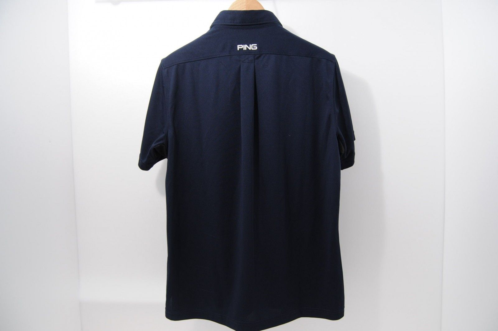 新品　PING ピン　ポロシャツ　半袖　ネイビー　ポリエステル　Lサイズ メンズ ピン PING 半袖ポロシャツ L 紺 ネイビー シンプル