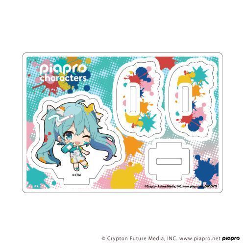 ゆらゆらアクリルスタンド「ピアプロキャラクターズ」01/初音ミク ペンキver.（ミニキャライラスト）