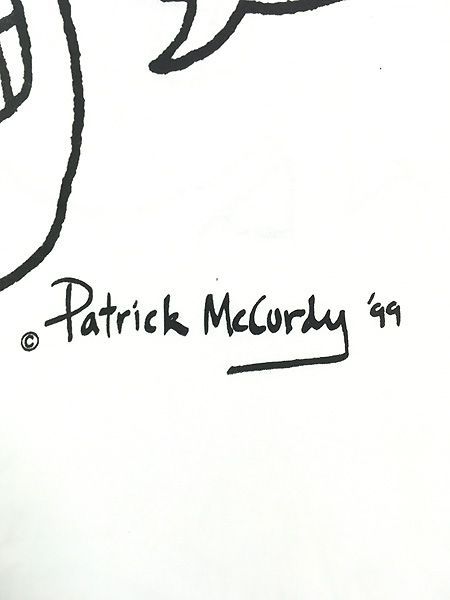 古着 90s Patrick McCurdy 「Sex! Beer!」 両面 アート エロ Tシャツ