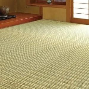 掛川織花ござ い草敷物 174×174cm グリーン HRM670212