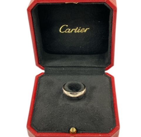 Cartier カルティエ ハッピーバースデーリング SM #51 K18WG ホワイト 