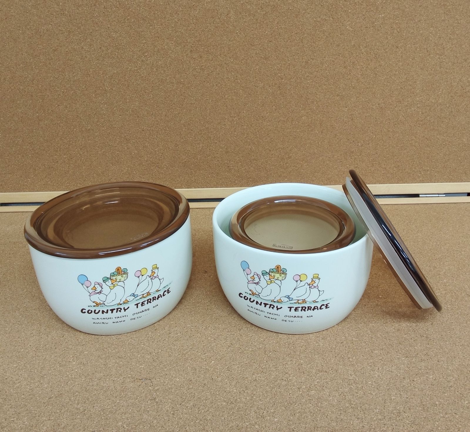 米軍 実物 マグカップ スターリング チャイナ カントリーテラス アヒル キッチンセット ボウル マグカップ 蓋