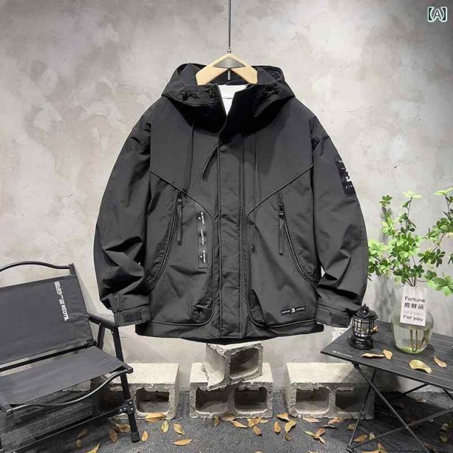 XL 秋冬 コーデ メンズ 服 シンプル ファッション オシャレ 大人 かっこいい 大きいサイズ ストリート 紳士服 ツー コットン カジュアル ジャケット フード付き キルティング ジャケット 快適