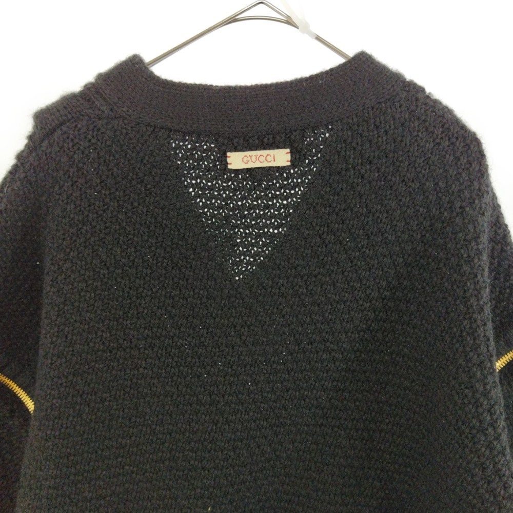 GUCCI (グッチ) 21AW Detachable Sleeves Cable Knit デタッチャブルスリーブ ケーブルニット ブラック  680968 - メルカリ