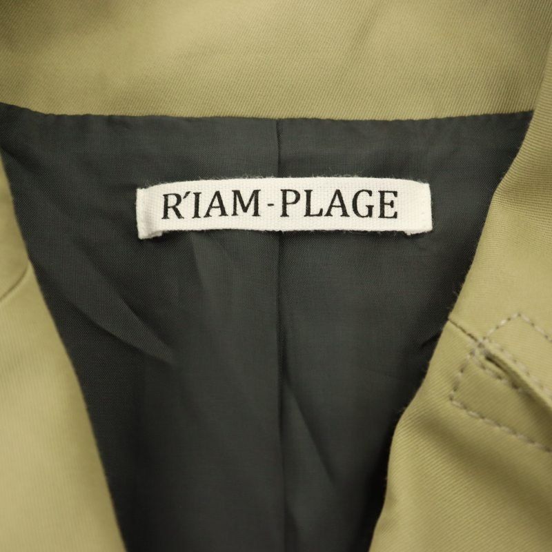 リアムプラージュ R'IAM PLAGE 24SS ミドルトレンチコート 36 カーキ