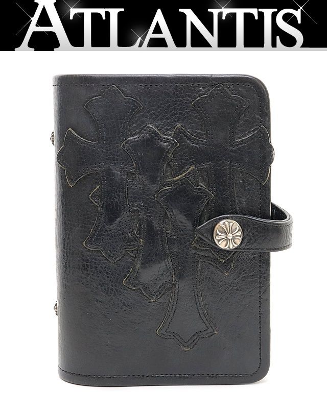 CHROME HEARTS 銀座店 クロムハーツ セメタリークロスパッチ アジェンダ 手帳カバー レザー シルバー SV925 黒 98291