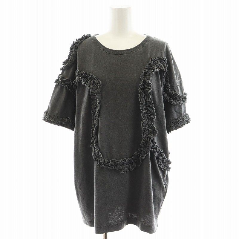 Dries van noten 半袖tシャツ カットソー フリル ブラック S