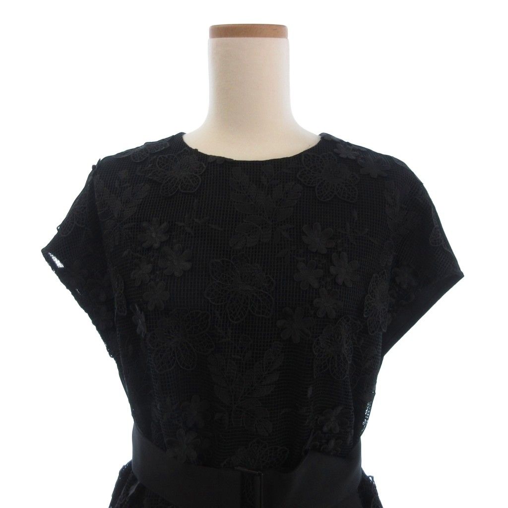 アドーア ADORE ワンピース ロング フレンチスリーブ レース 刺繍 花柄  