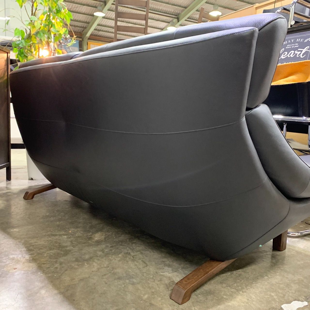karimoku カリモク 3Pソファ 本革ソファ ZU4622K スタイリッシュ モダン カリモク ソファ 本革張 ZU4622K 幅189cm 2人掛椅子 モカブラウン色