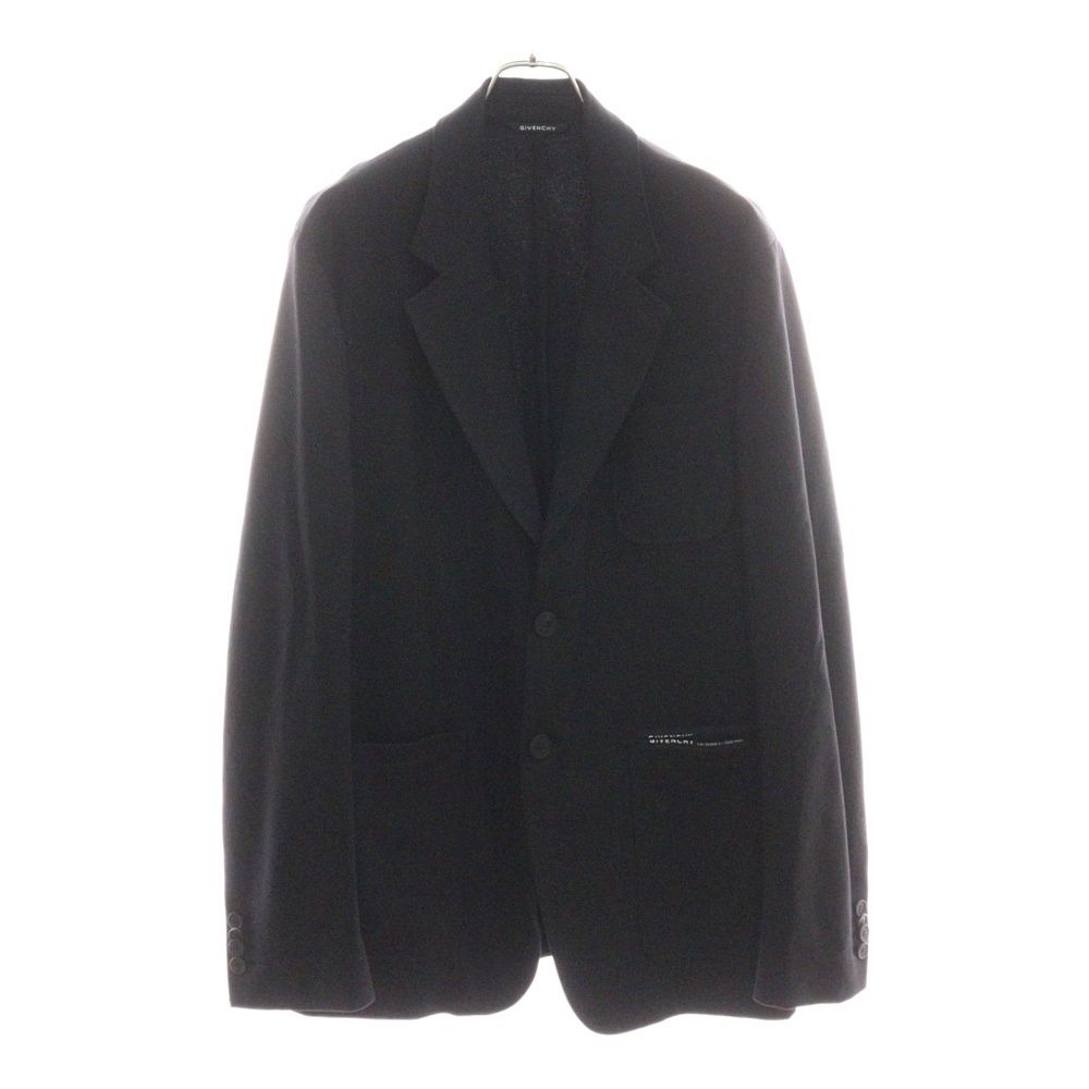 GIVENCHY ジバンシィ Tape Logo Jersey Blazer テープロゴ ジャージー シングル テーラードジャケット ブレザー ブラック BM307Y30HS