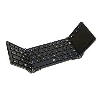 【】浅沼商会 3E-BKY5-BK 3E タッチパッド付Bluetooth Keyboard （Touch+） 3つ折りタイプ ブラック ケース付属