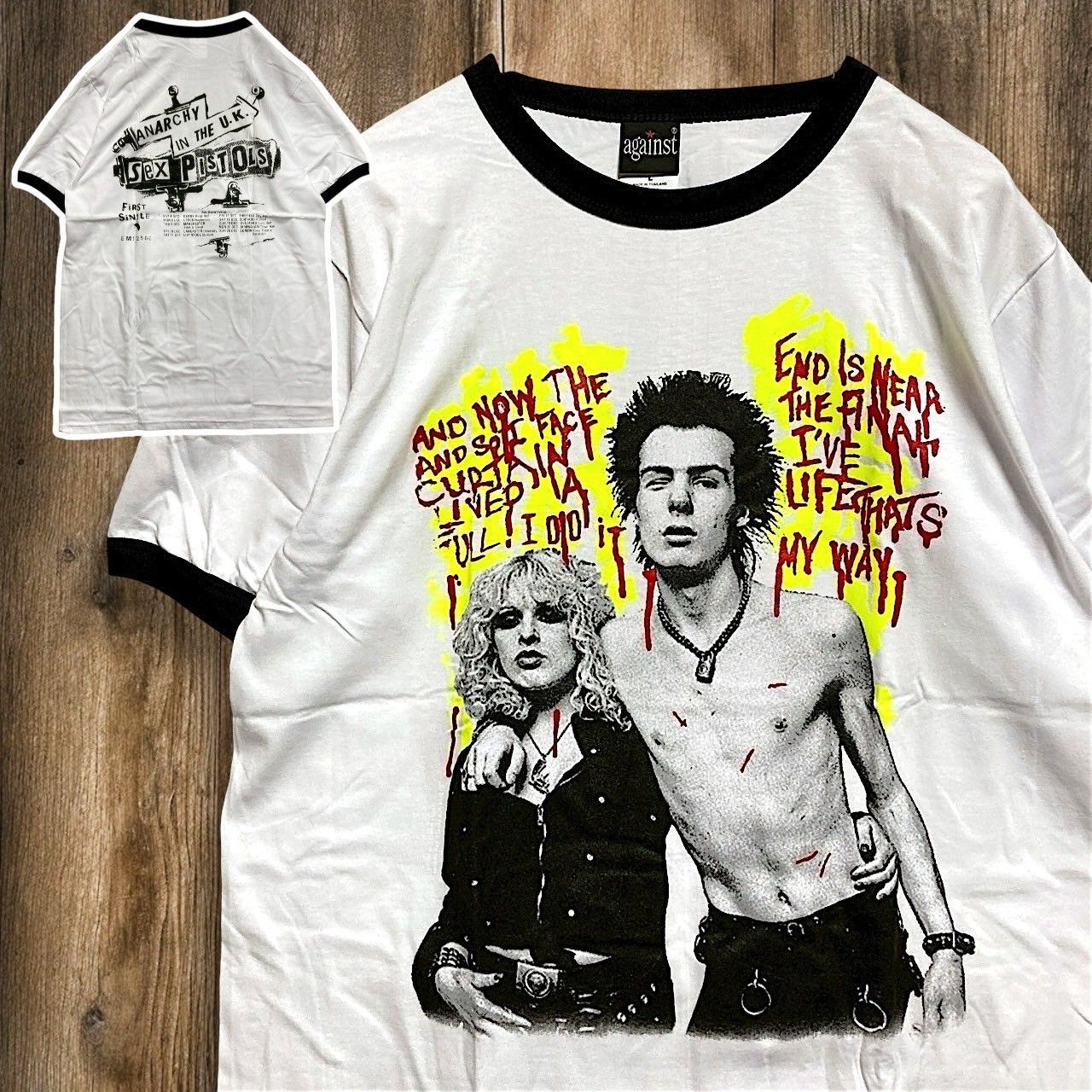 ◉ バンド リンガー Tシャツ 白 セックスピストルズ sex pistoles シド