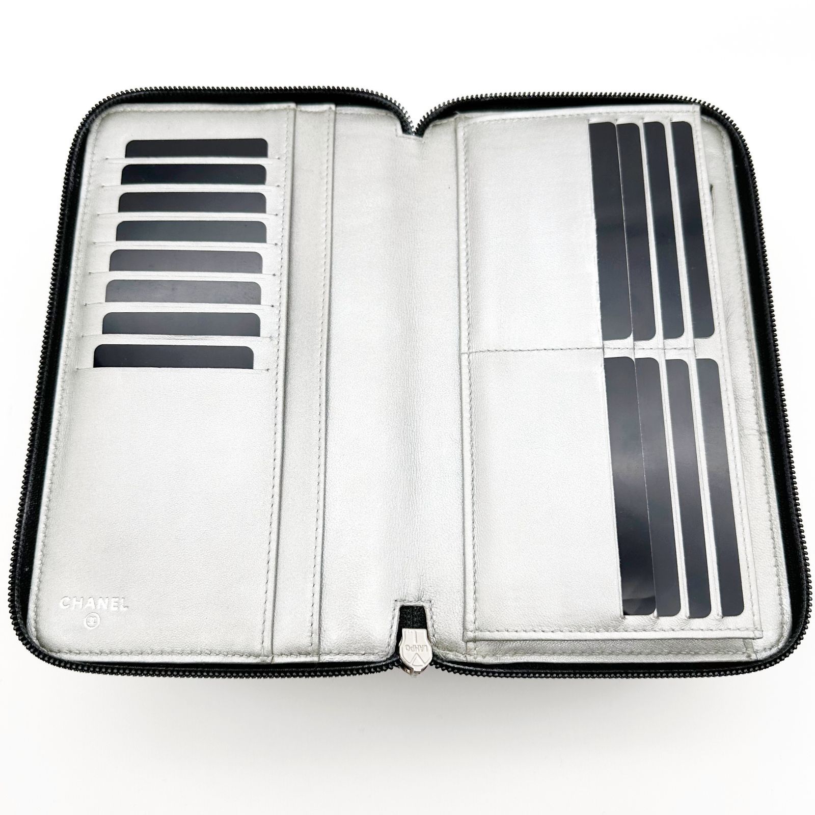 CHANEL シャネル カメリア オーガナイザー ラウンドファスナー ラムスキン CHANEL シャネルカメリアラウンドファスナーラムスキン