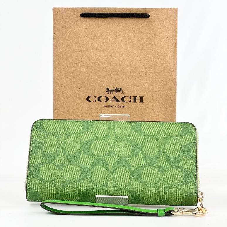COACH コーチ グリーン 長財布 レディース メンズ 財布 財布グリーン コーチ 財布 緑 アウトレット COACH アウトレット コーチ