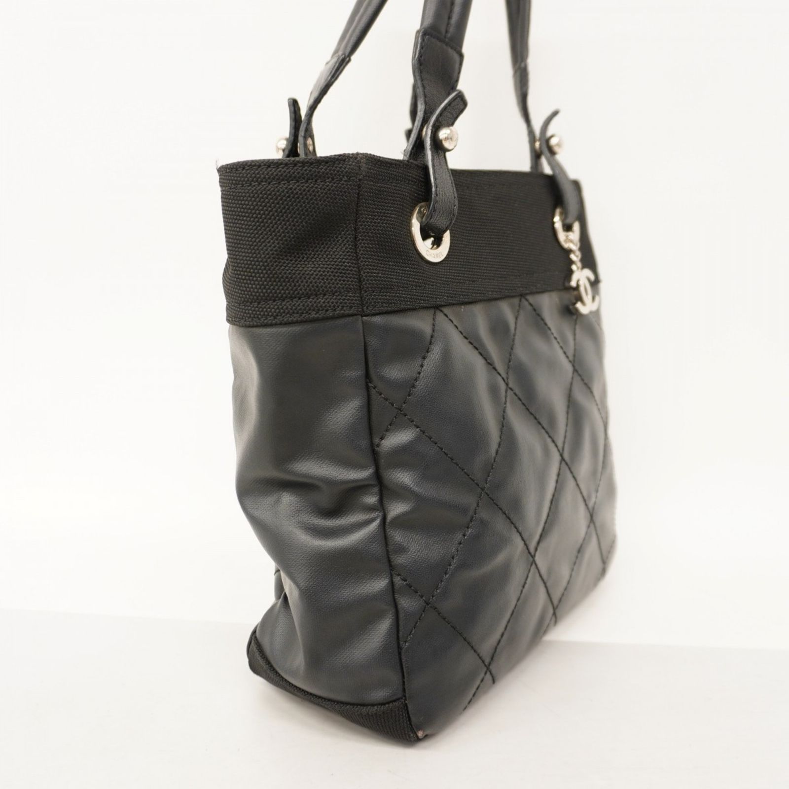 CHANEL パリビアリッツ キャンバス トートバッグ ブラック CHANEL シャネル バッグ パリビアリッツ トートPM レディース