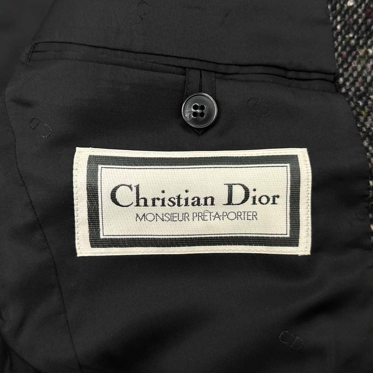 80s 90s ヴィンテージ Christian Dior MONSIEUR PRETA-A-PORTER ネップ 