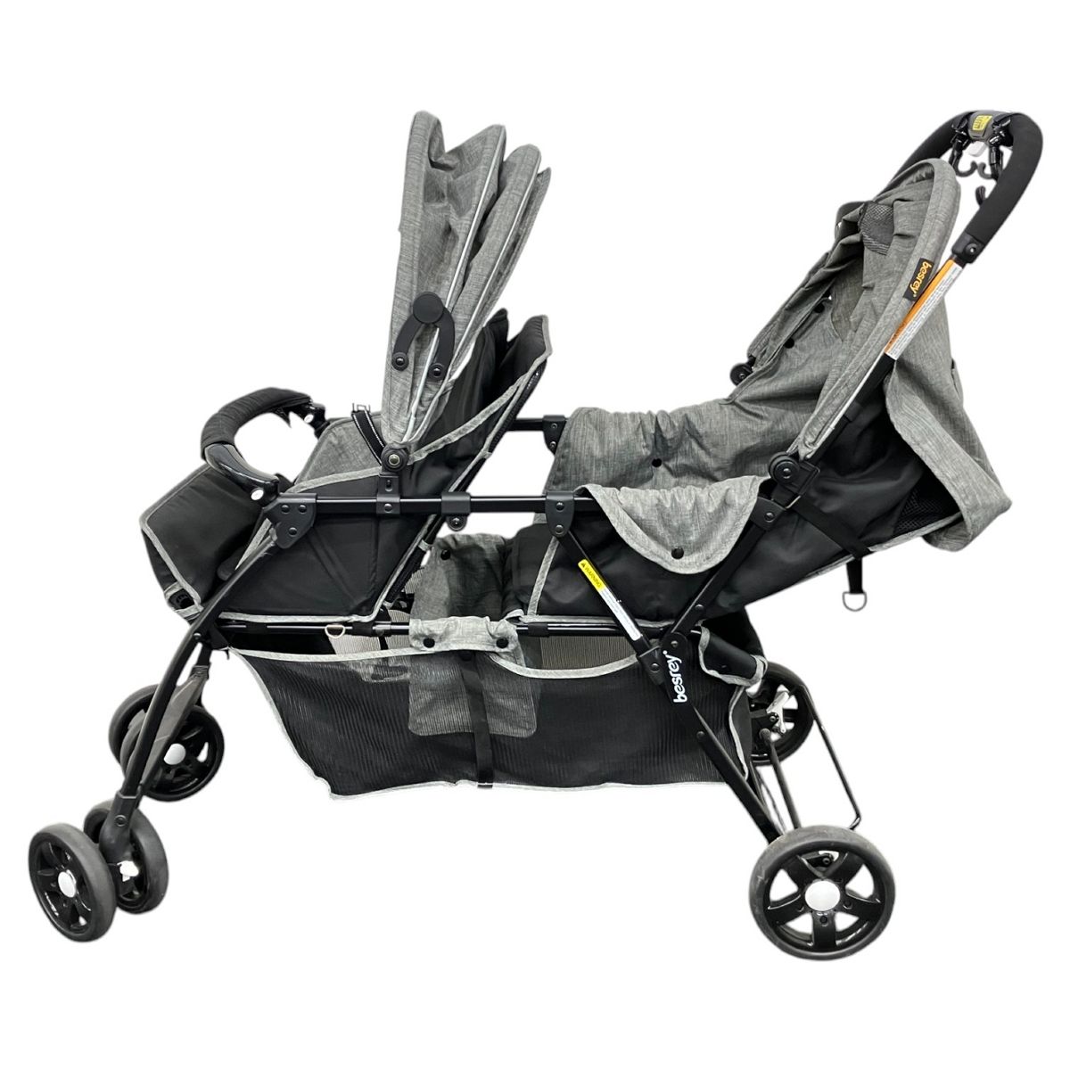 ベビーカー 2人乗り グレー　besrey besrey ベビーカー 2人乗りベビーカー グレー 9.5kg 外出・移動用品