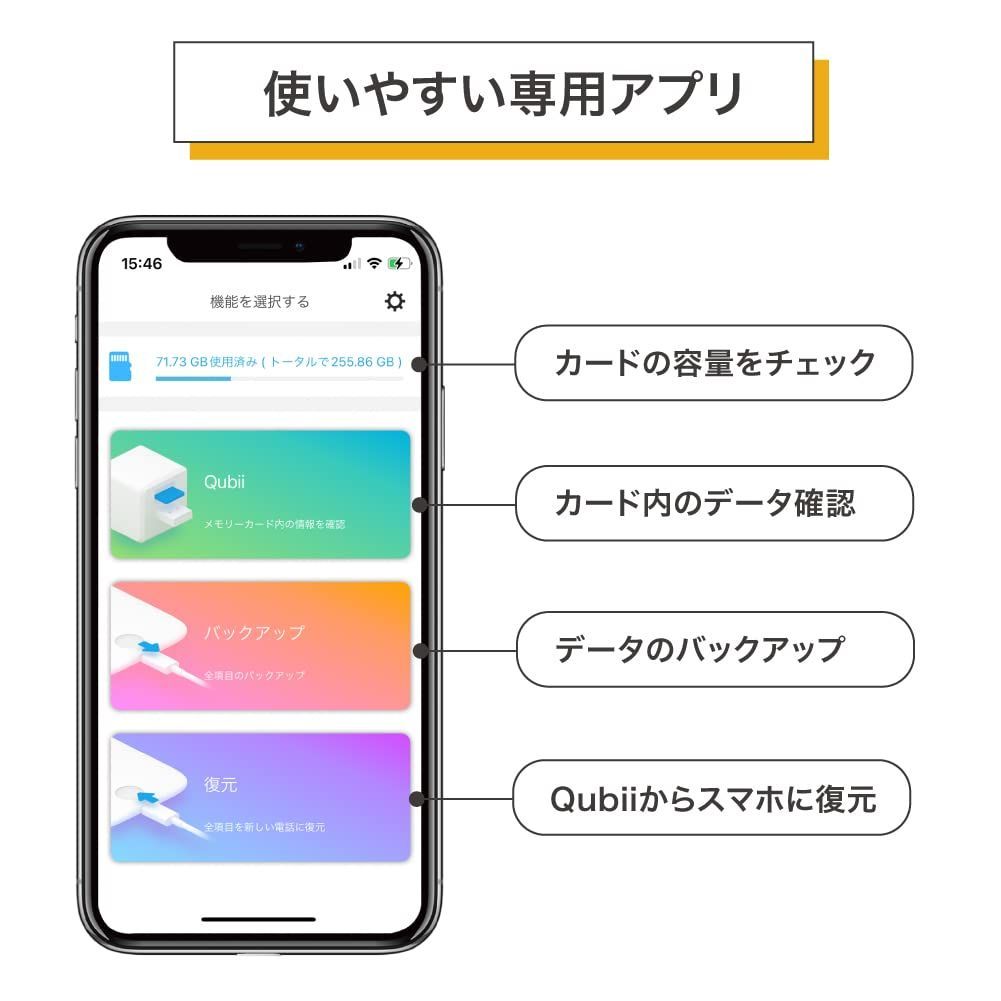 Maktar Qubii ピンク 充電しながら自動バックアップ iphone usbメモリ