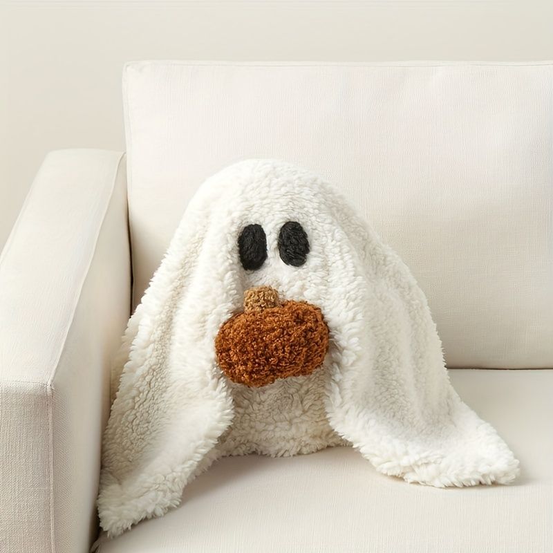 ハロウィンゴーストカボチャのぬいぐるみ枕人形、子供用の可愛くて神秘的なぬいぐるみの部屋の装飾、クリスマスギフト、家の装飾、シーンの装飾