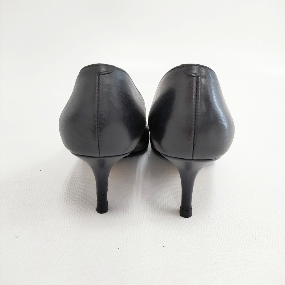 JIMMY CHOO レザー サイズ38.5 ハイヒール パンプス ブラック レディース ジミーチュウ 5-0904G◎ KIN-KAAI_COM