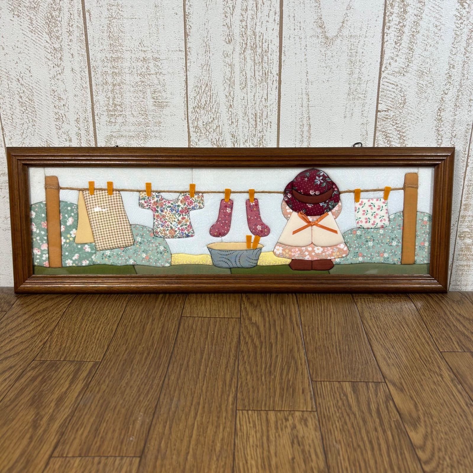 きめこみパッチワーク風景画 女の子 お洗濯風景 完成品 - メルカリ