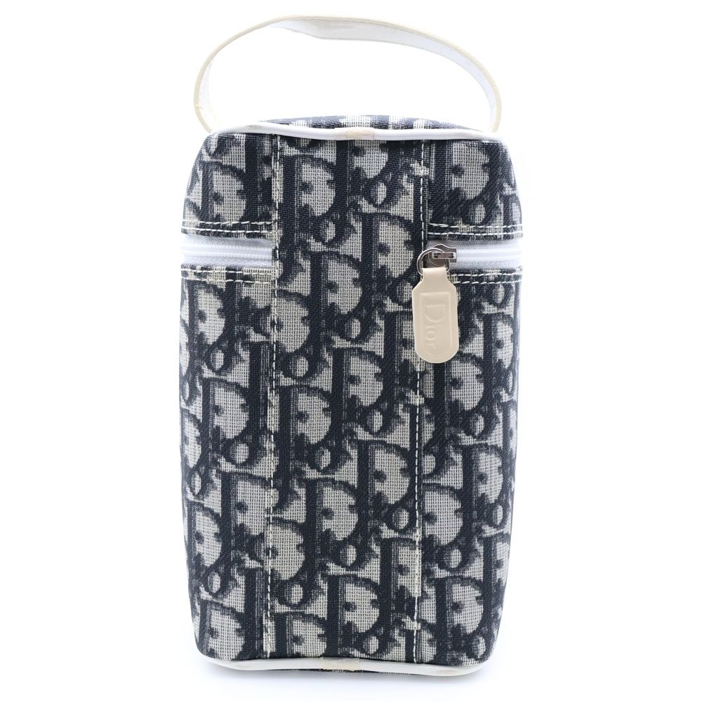 Christian Dior クリスチャンディオール トロッター コスメポーチ 2 バニティ型 メイクポーチ 小物入れ 収納 ブラック×ホワイト