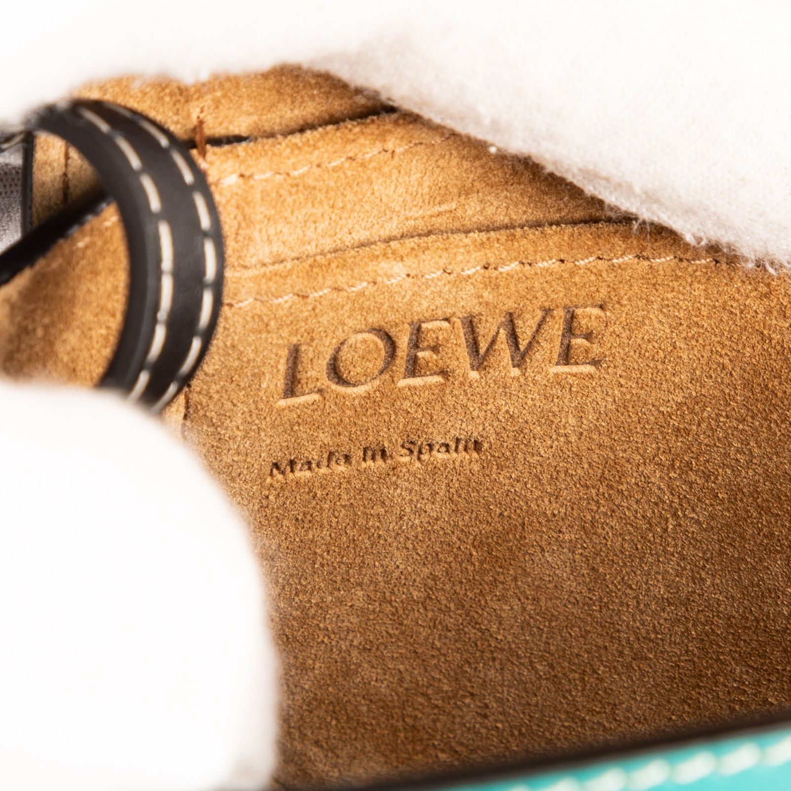 LOEWE ロエベミニフェイクロスボディ青カーフスキンレザーN