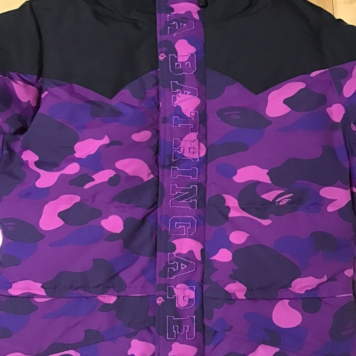 Purple camo ロング ダウンジャケット Sサイズ a bathing ape BAPE ...