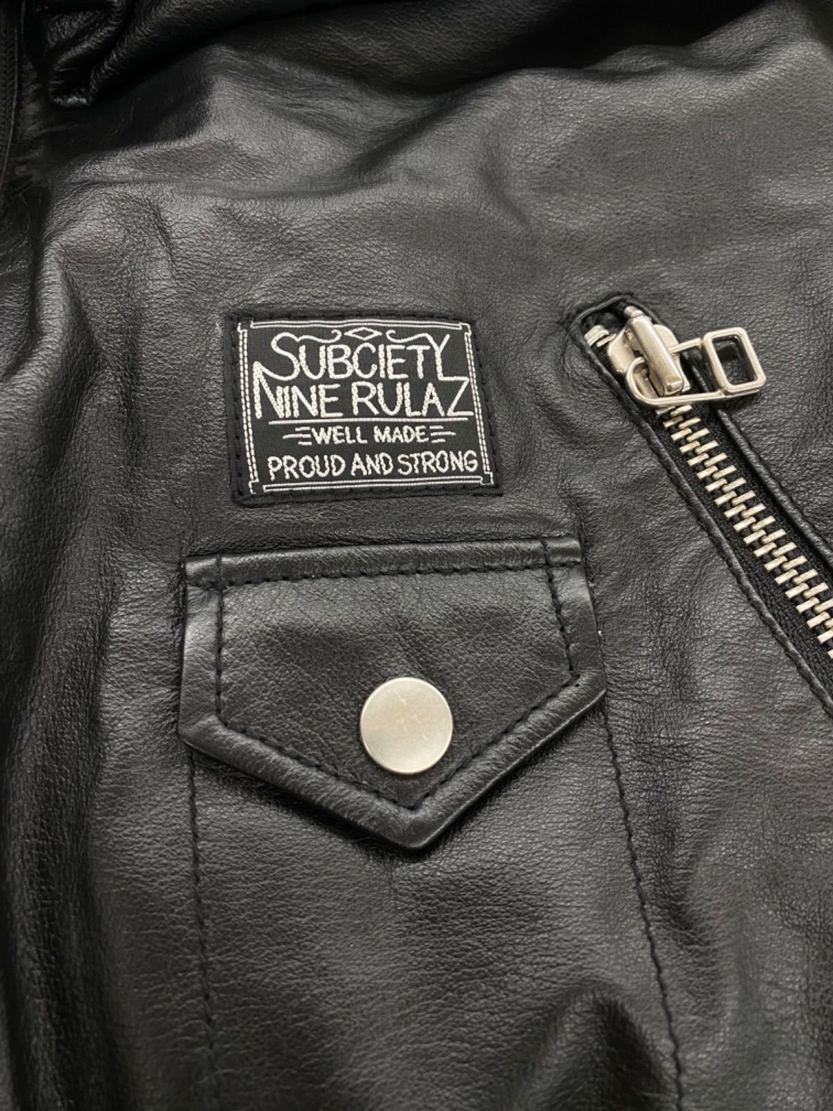 ショッピング特売 Subciety × NINE RULAZ LINE ライダースレザー 
