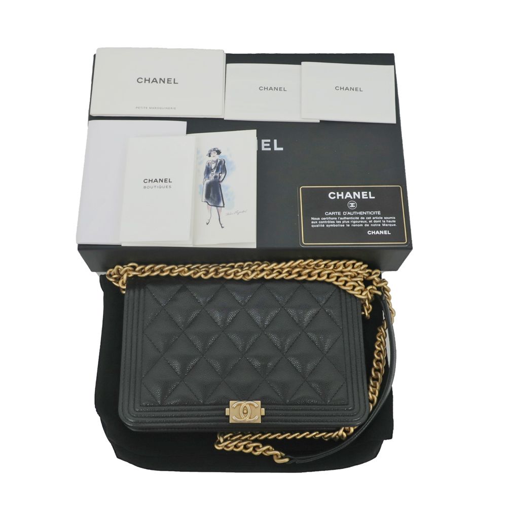 【CHANEL】AP1117 キャビア WOC ボーイ ショルダーバッグ BOY CHANEL シャネル ボーイシャネル チェーンウォレット AP1117