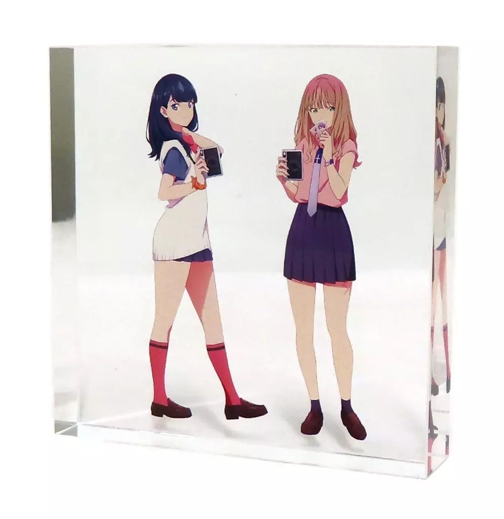 アクリルスタンド アクリルパネル 宝多六花＆南夢芽 アクリルブロック 劇場版 グリッドマンユニバース 中西学写真展 INHERITANCE UNIVERSE