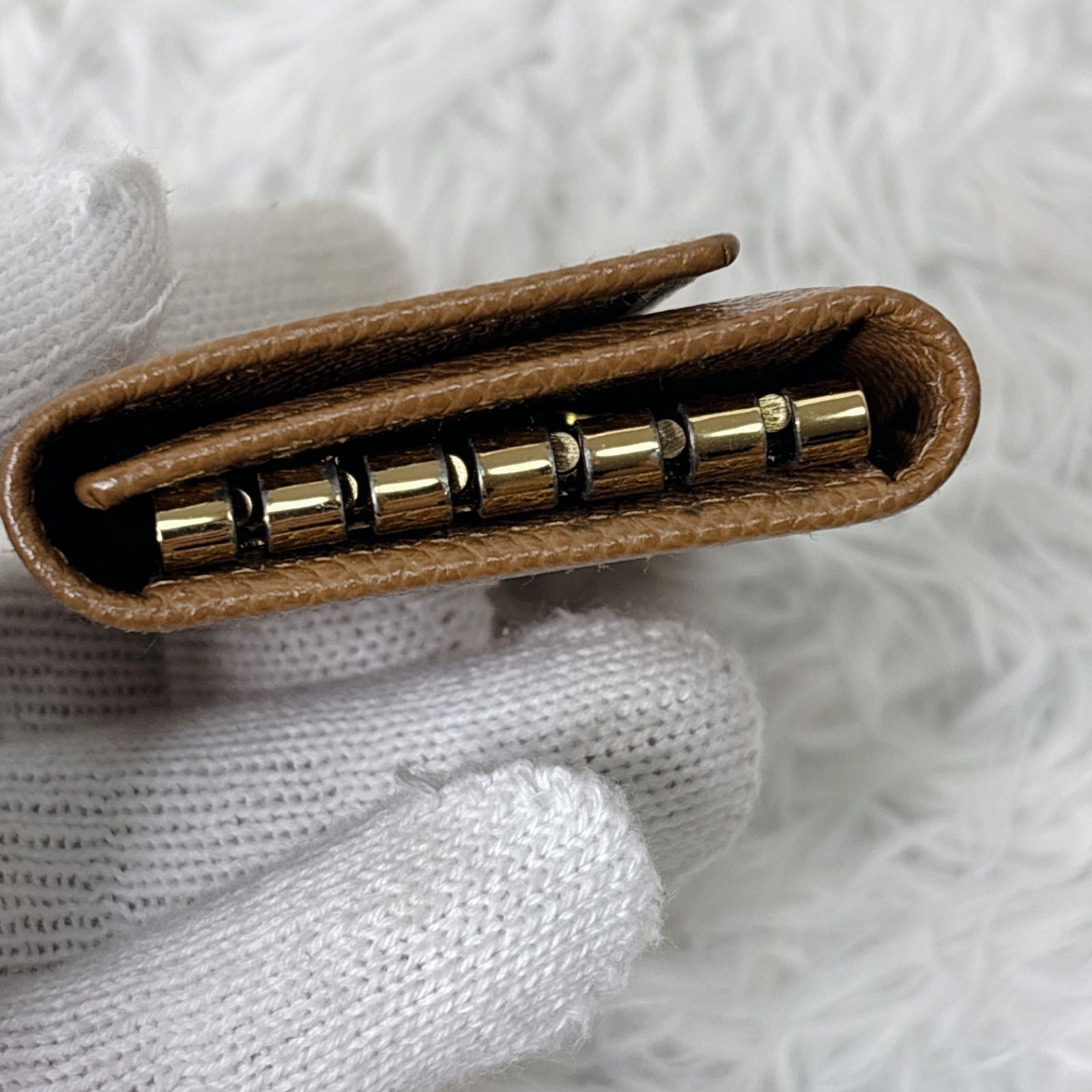 BVLGARI ブラウンレザー クラシコ　キーケース　チェーン付 メルカリ