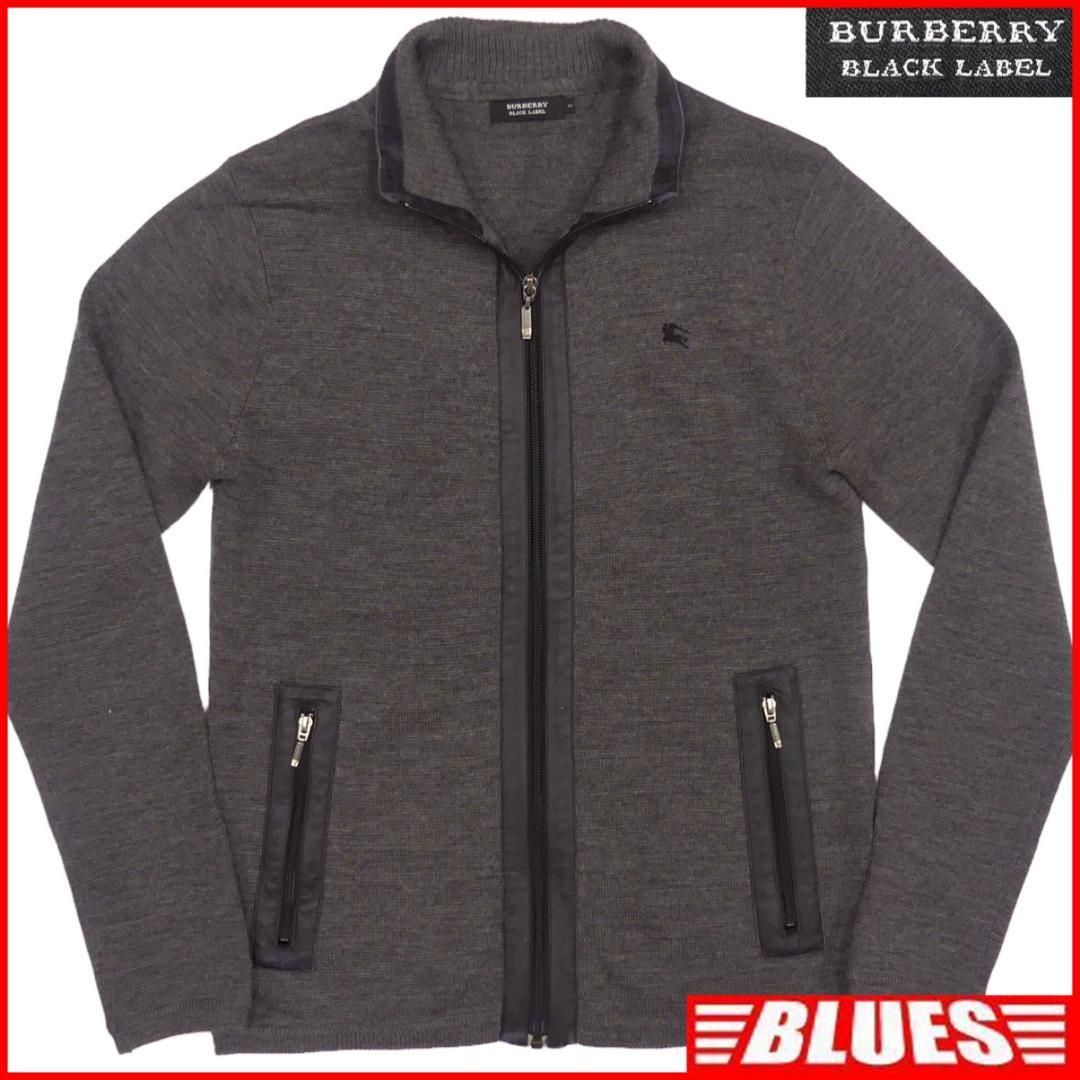 ★バーバリーブラックレーベル ウール長袖ニット/メンズ/2(M) バーバリーブラックレーベル セーター ニット M ウール 2 TY3156