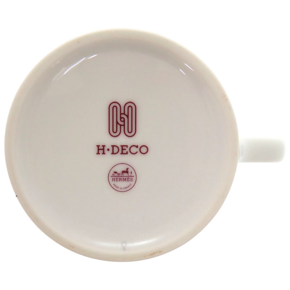 【2025年新作】 エルメス マグ Hデコ No1 磁器 ボーセリン ボルドー 赤 マグカップ 0492 HERMES お見逃しなく！