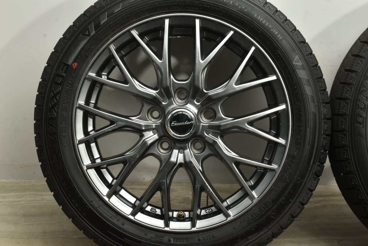 バリ溝 エクシーダー 16in 6.5J 48 PCD114.3 ダンロップ ウインターマックス03 WM03 185 55R16 フリード スイフトスポーツ 等に FFCRYSTALESIA_COM
