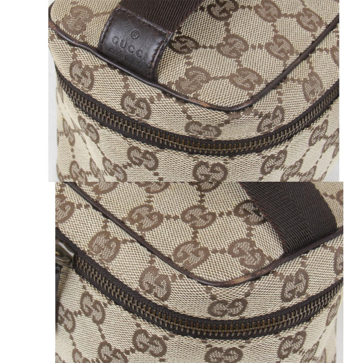 GUCCIグッチ　バニティバッグ　 キャンバスレザー GUCCI グッチ 31244 002404 GGキャンバス×レザー ハンドバッグ